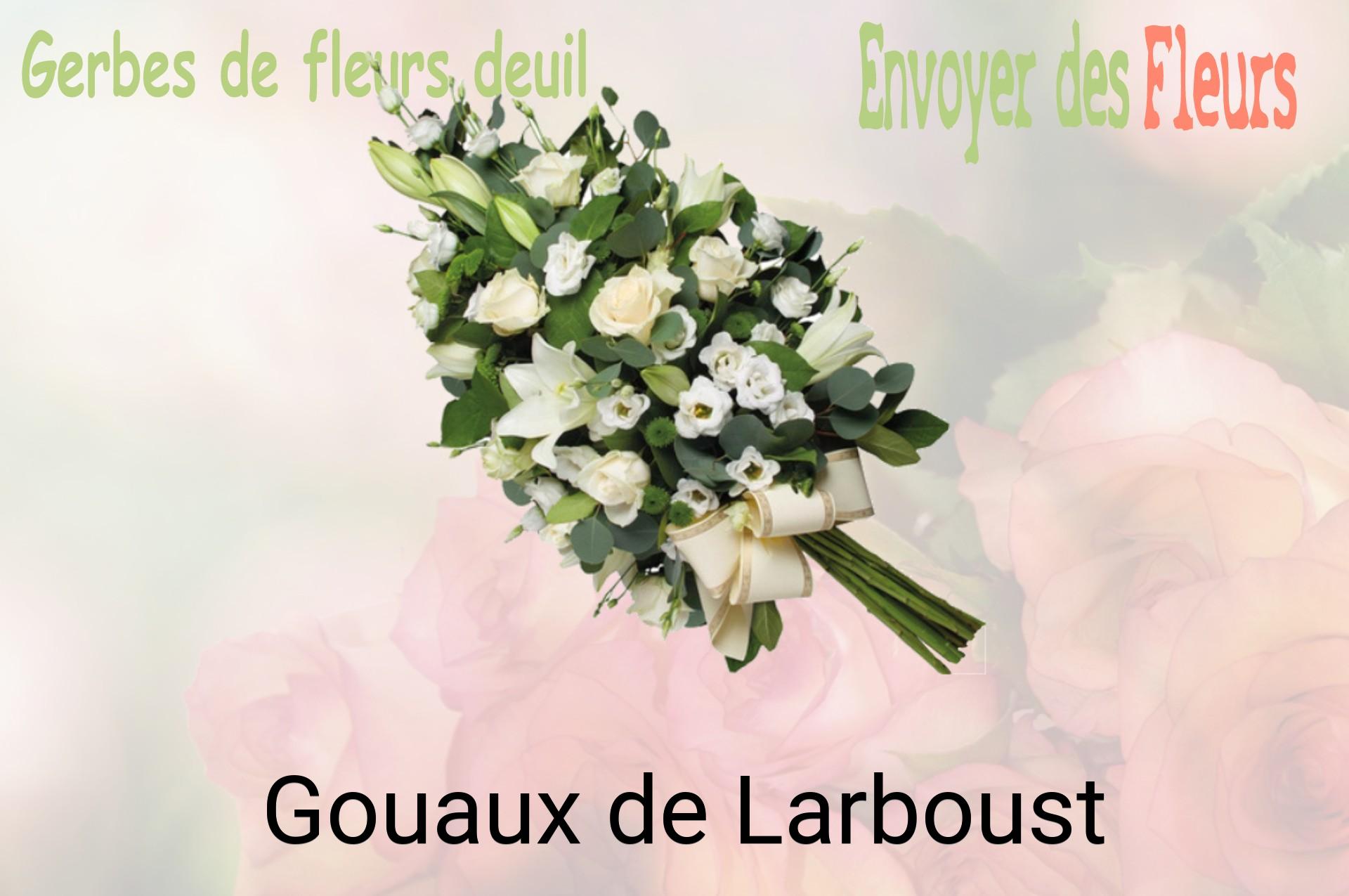 Gerbe de fleurs de deuil livrée à Gouaux-de-Larboust